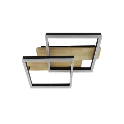 LED Димируем плафон LED/85W/230V 3000-6500K дъб + дистанционно управление