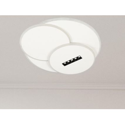 LED Димируем плафон LED/90W/230V 3000-6500K бял + дистанционно управление