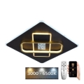 LED Димируем плафон LED/90W/230V 3000-6500K черен + дистанционно управление