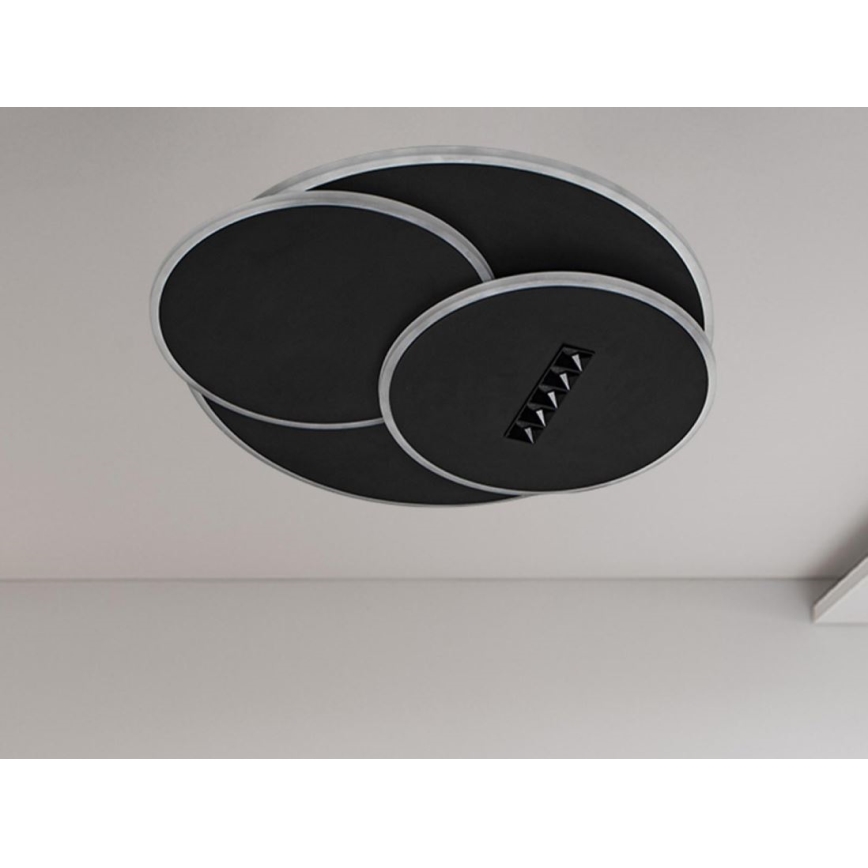 LED Димируем плафон LED/90W/230V 3000-6500K черен + дистанционно управление