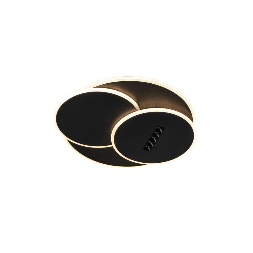 LED Димируем плафон LED/90W/230V 3000-6500K черен + дистанционно управление