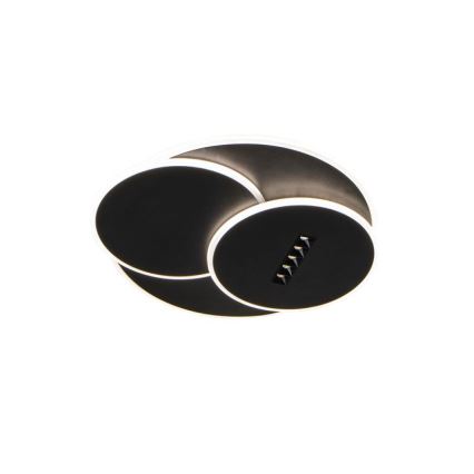 LED Димируем плафон LED/90W/230V 3000-6500K черен + дистанционно управление