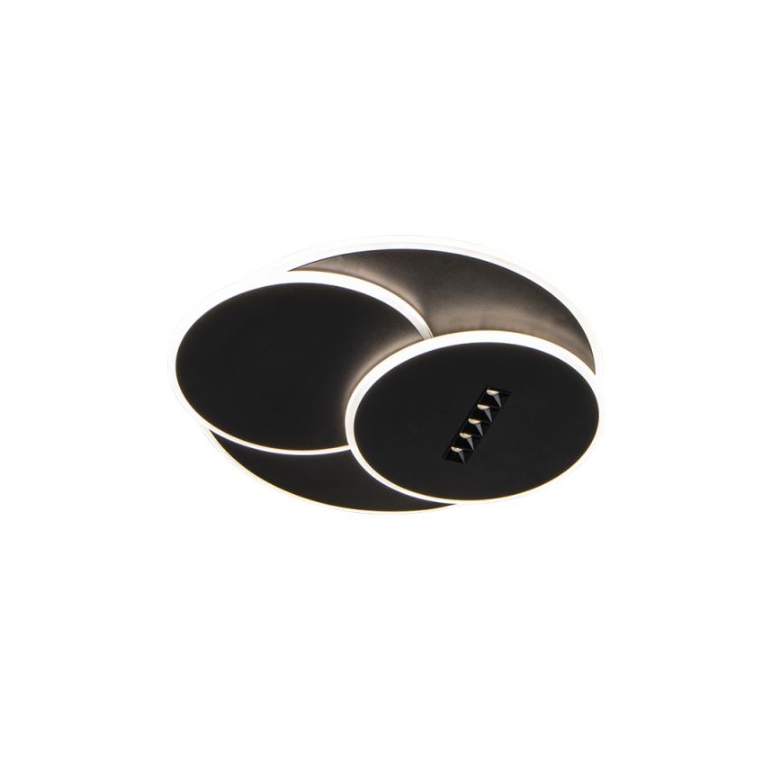 LED Димируем плафон LED/90W/230V 3000-6500K черен + дистанционно управление