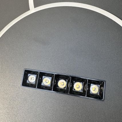 LED Димируем плафон LED/90W/230V 3000-6500K черен + дистанционно управление