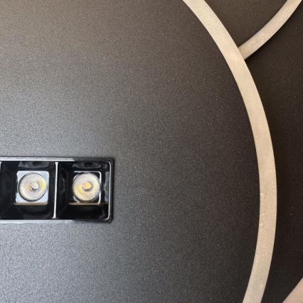 LED Димируем плафон LED/90W/230V 3000-6500K черен + дистанционно управление