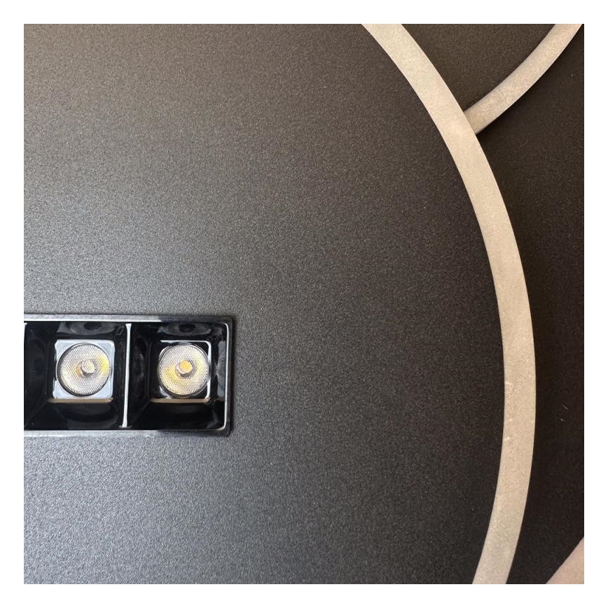 LED Димируем плафон LED/90W/230V 3000-6500K черен + дистанционно управление