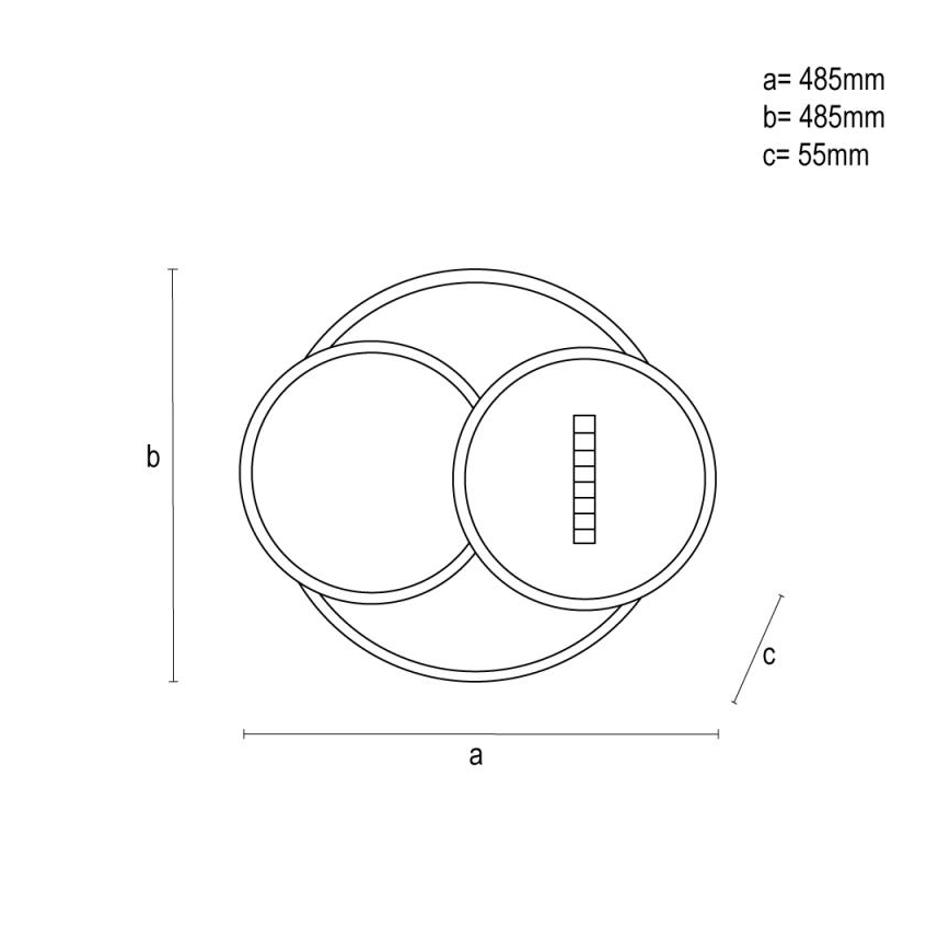 LED Димируем плафон LED/90W/230V 3000-6500K черен + дистанционно управление