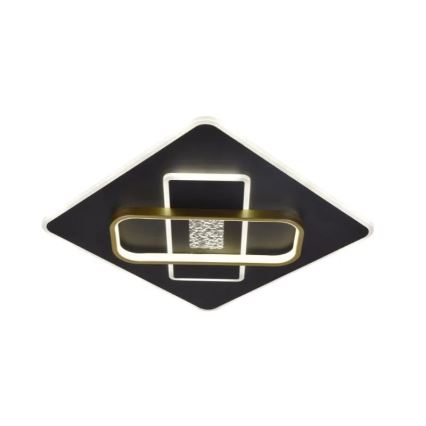 LED Димируем плафон LED/90W/230V 3000-6500K черен + дистанционно управление