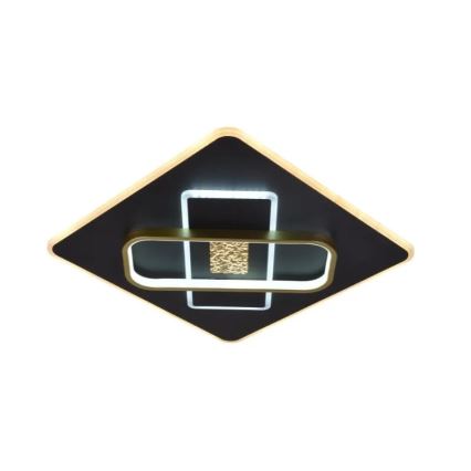 LED Димируем плафон LED/90W/230V 3000-6500K черен + дистанционно управление