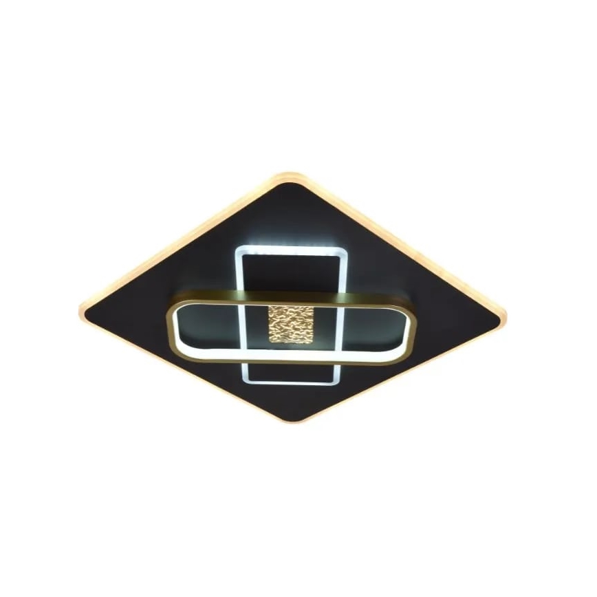 LED Димируем плафон LED/90W/230V 3000-6500K черен + дистанционно управление