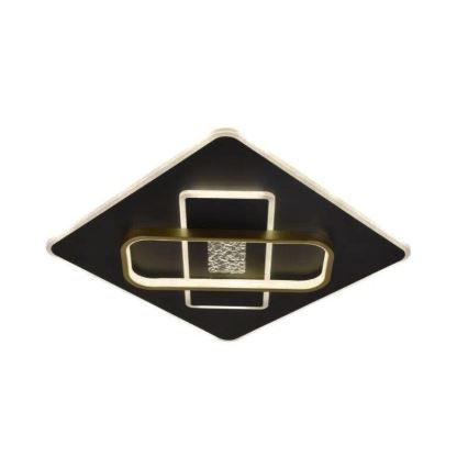 LED Димируем плафон LED/90W/230V 3000-6500K черен + дистанционно управление
