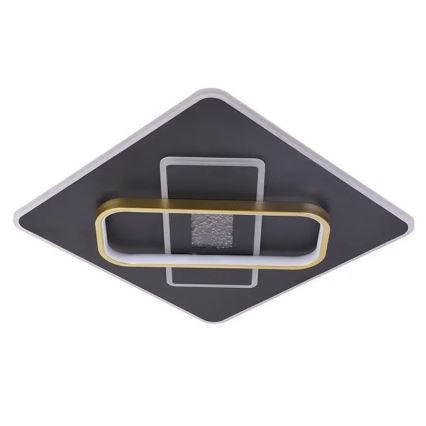 LED Димируем плафон LED/90W/230V 3000-6500K черен + дистанционно управление