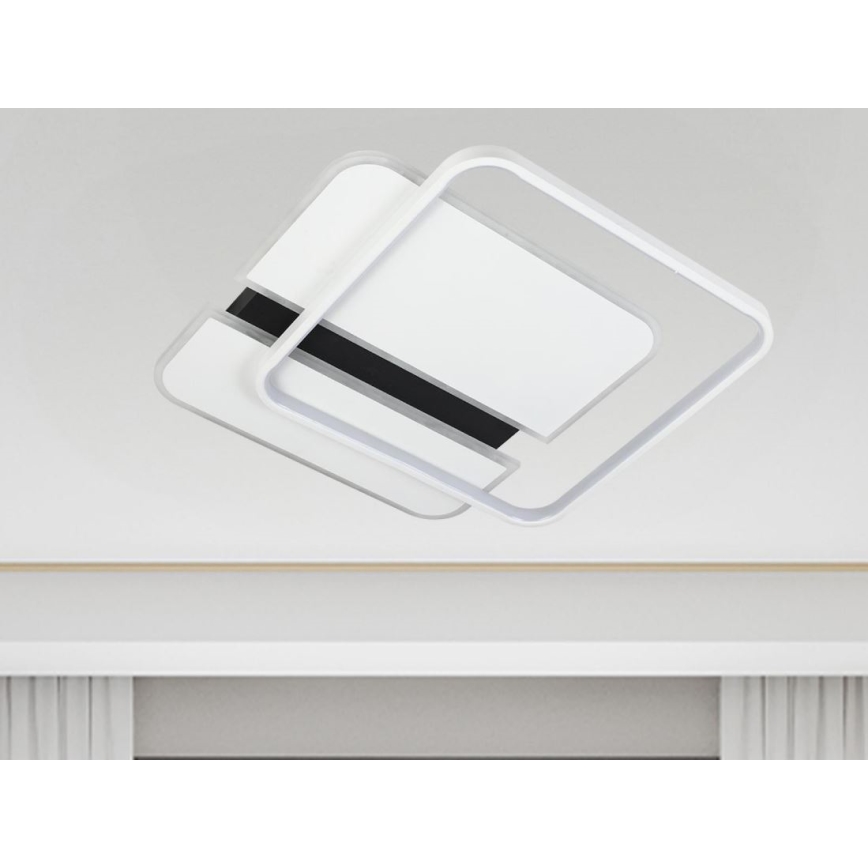 LED Димируем плафон LED/95W/230V 3000-6500K бял + дистанционно управление