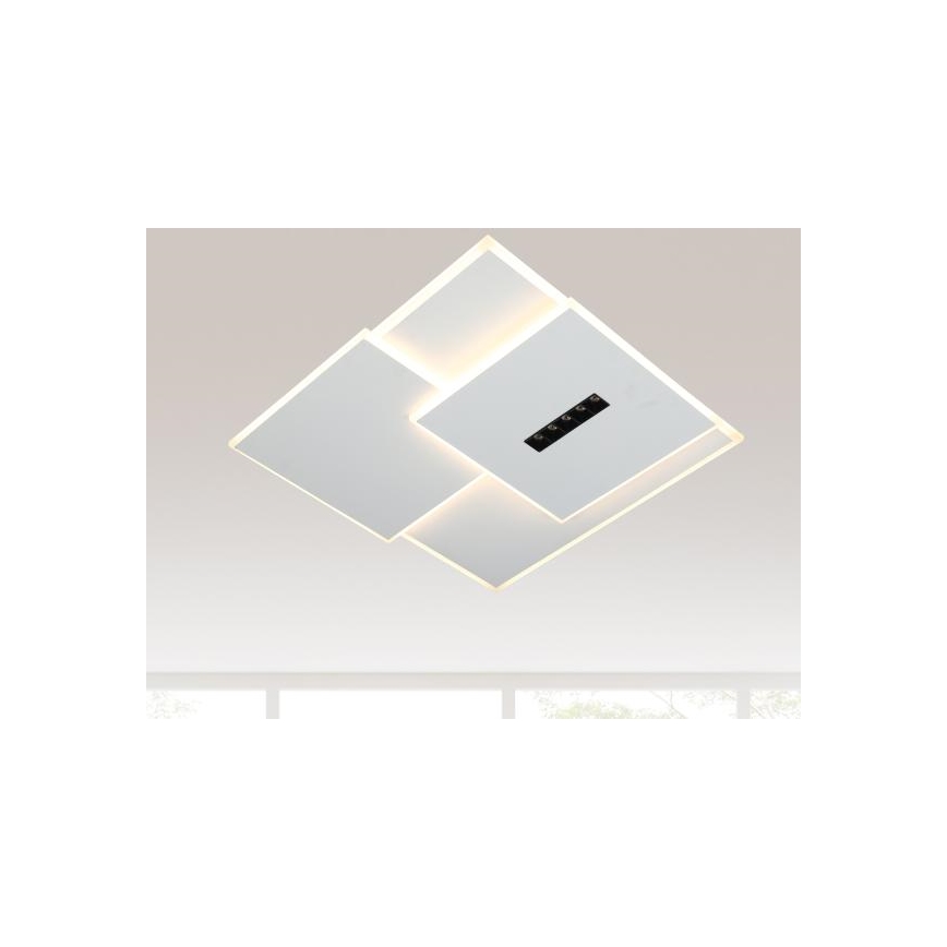 LED Димируем плафон LED/95W/230V 3000-6500K бял + дистанционно управление
