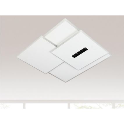 LED Димируем плафон LED/95W/230V 3000-6500K бял + дистанционно управление