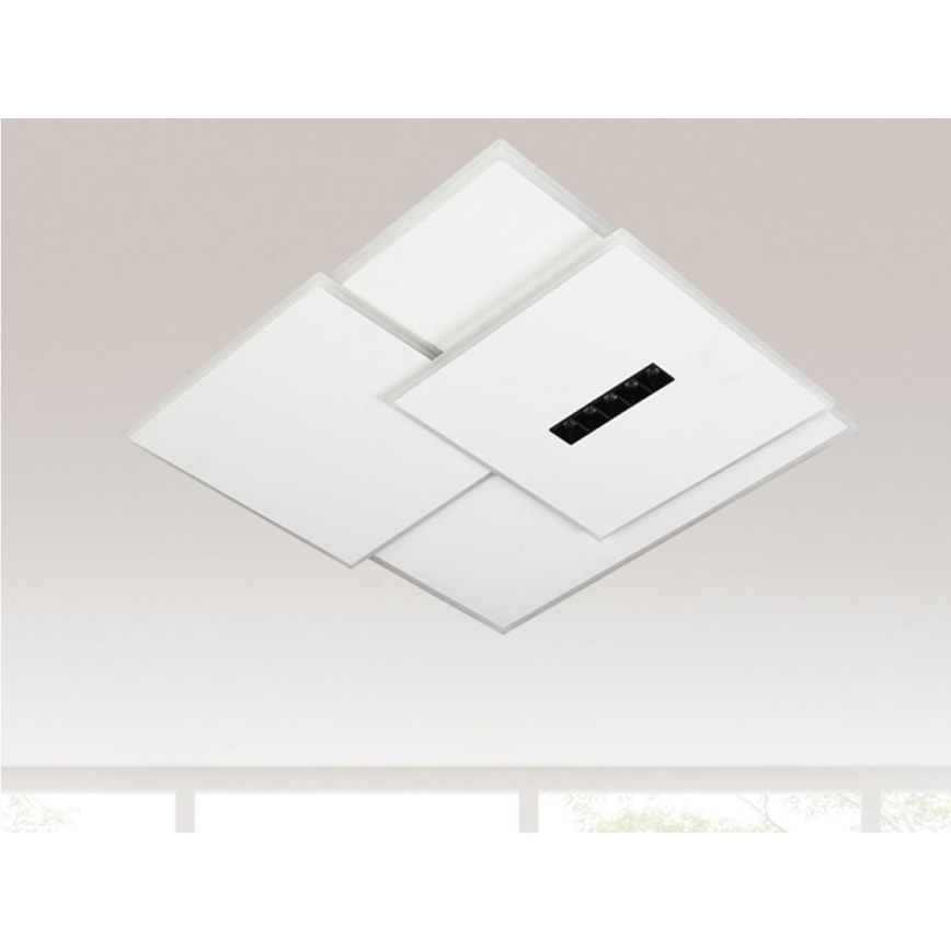 LED Димируем плафон LED/95W/230V 3000-6500K бял + дистанционно управление