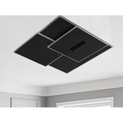 LED Димируем плафон LED/95W/230V 3000-6500K черен + дистанционно управление