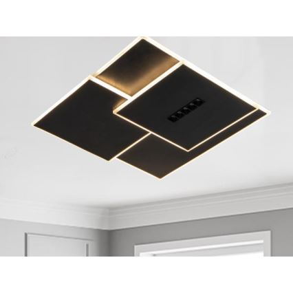 LED Димируем плафон LED/95W/230V 3000-6500K черен + дистанционно управление