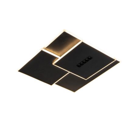 LED Димируем плафон LED/95W/230V 3000-6500K черен + дистанционно управление