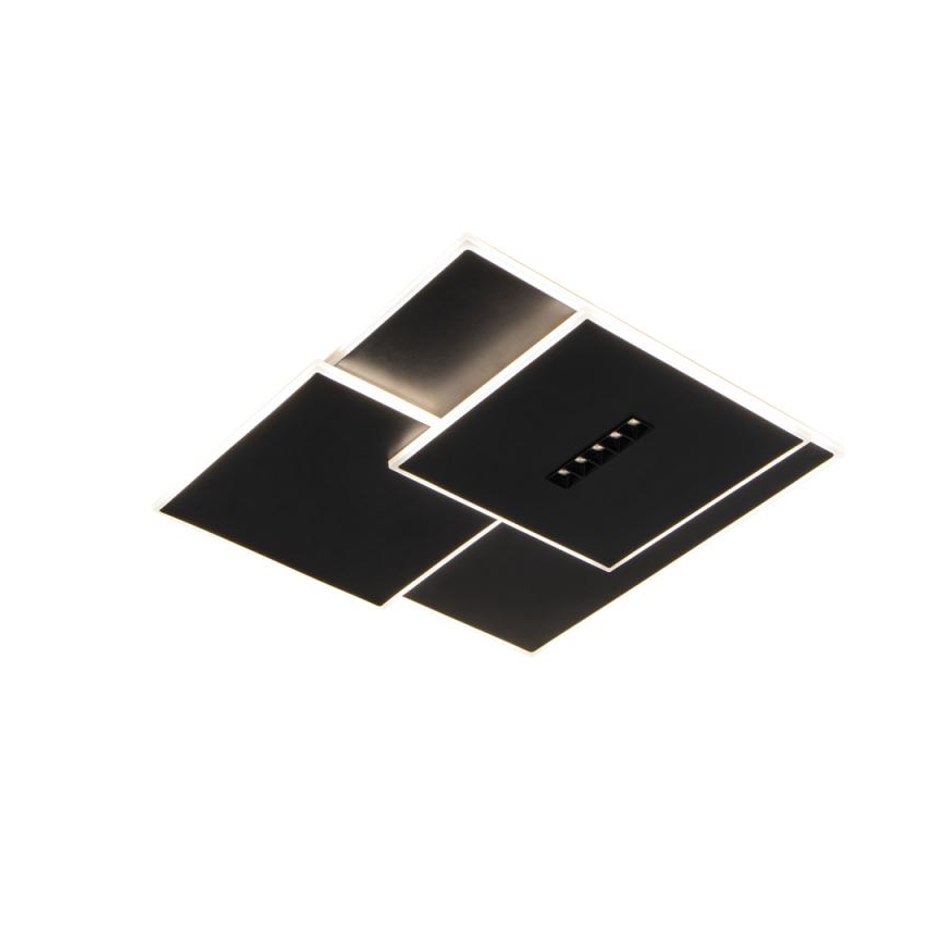 LED Димируем плафон LED/95W/230V 3000-6500K черен + дистанционно управление