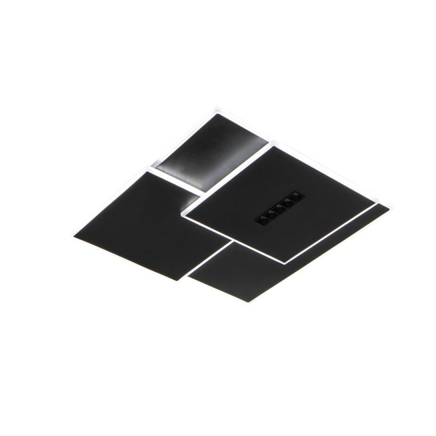 LED Димируем плафон LED/95W/230V 3000-6500K черен + дистанционно управление