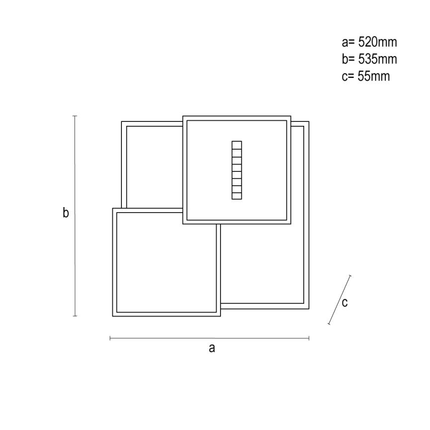 LED Димируем плафон LED/95W/230V 3000-6500K черен + дистанционно управление