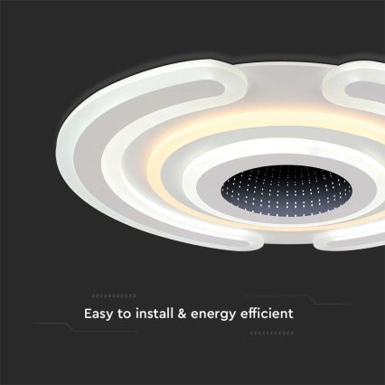LED Димируем плафон LED/95W/230V 3000-6500K + дистанционно управление