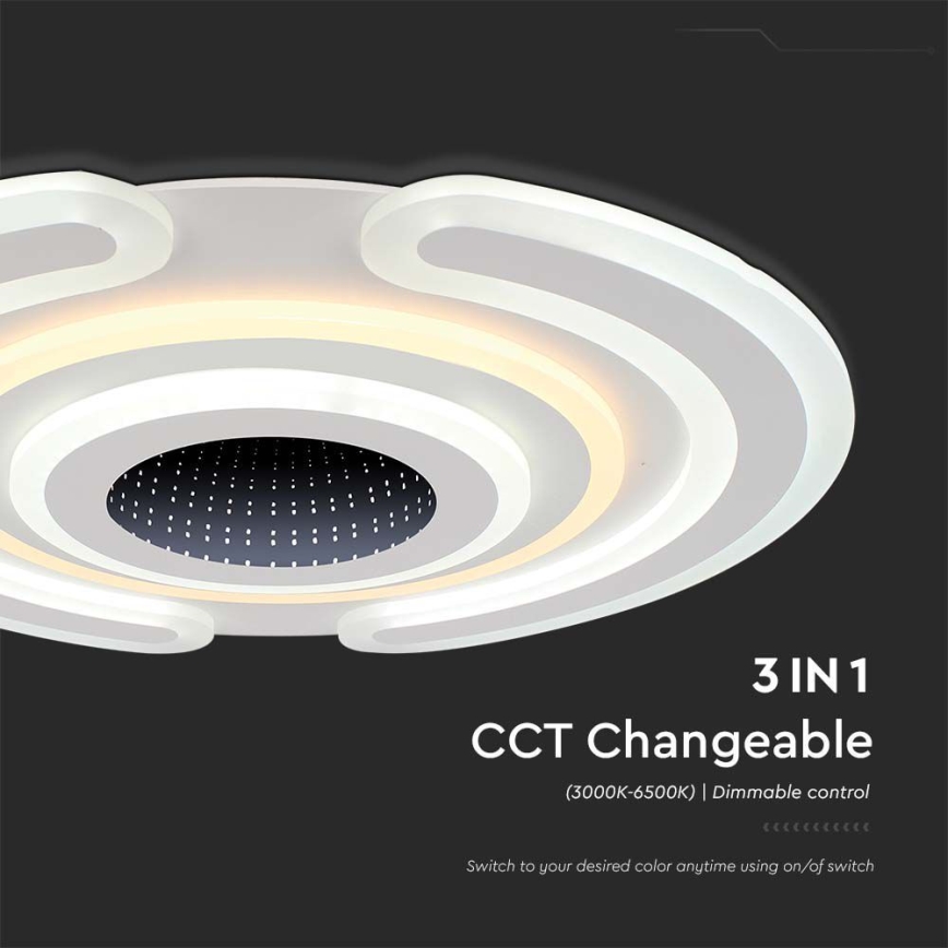 LED Димируем плафон LED/95W/230V 3000-6500K + дистанционно управление