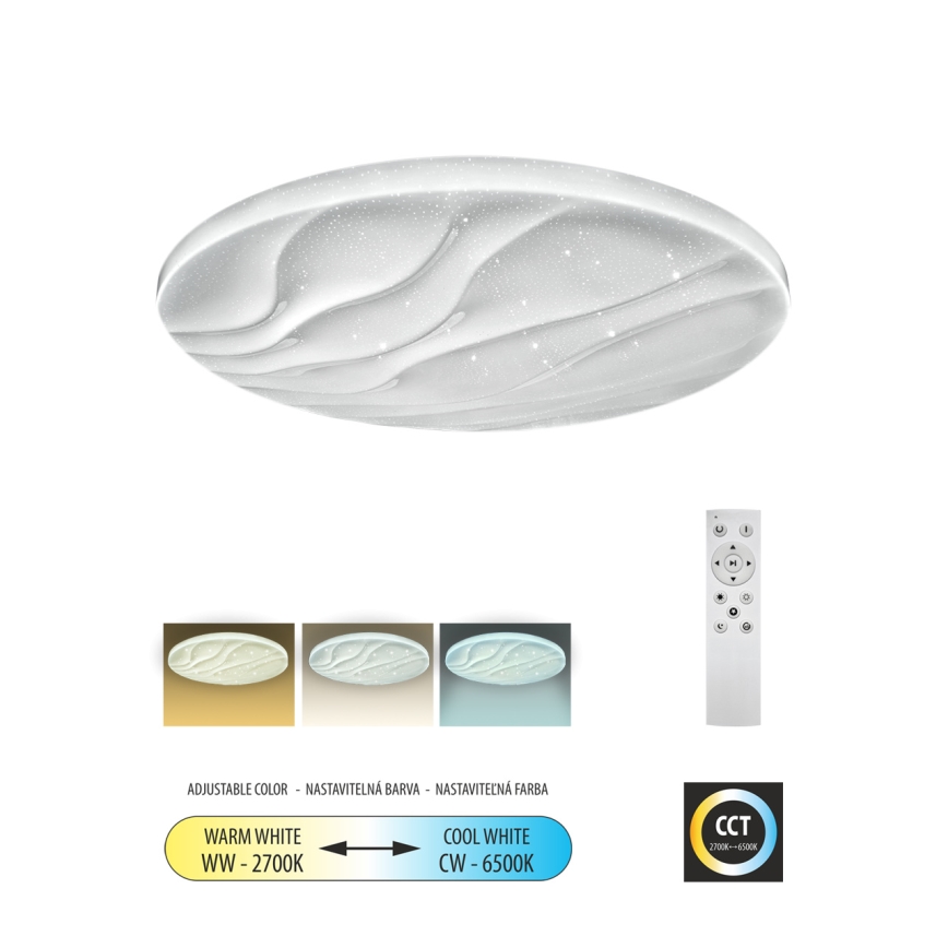 LED Димируем плафон LIKA LED/36W/230V 2700-6500K Ø 48 см + дистанционно управление