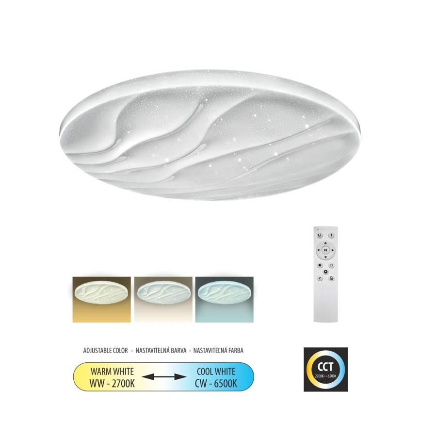 LED Димируем плафон LIKA LED/60W/230V 2700-6500K Ø 58 см + дистанционно управление