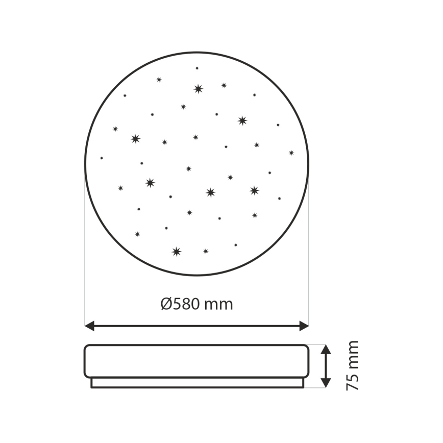 LED Димируем плафон LIKA LED/60W/230V 2700-6500K Ø 58 см + дистанционно управление