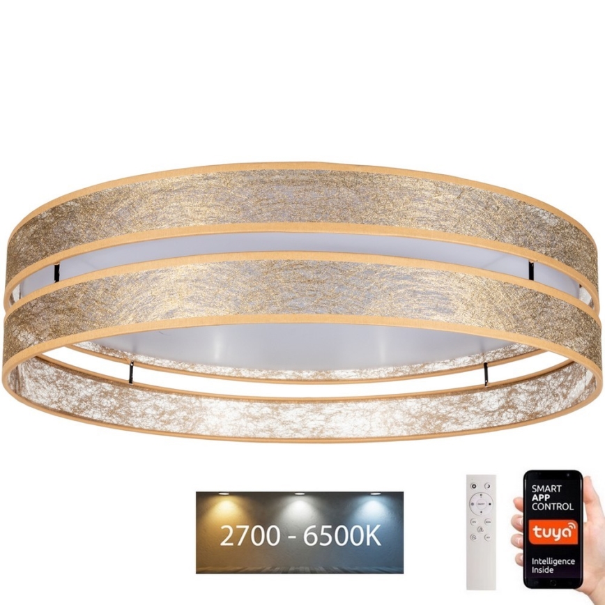 LED Димируем плафон LIMA LED/36W/230V 2700-6500K Wi-Fi Tuya + дистанционно златист
