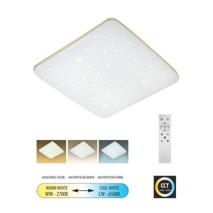 LED Димируем плафон MANA LED/36W/230V 2700-6500K 43x43 см + дистанционно управление