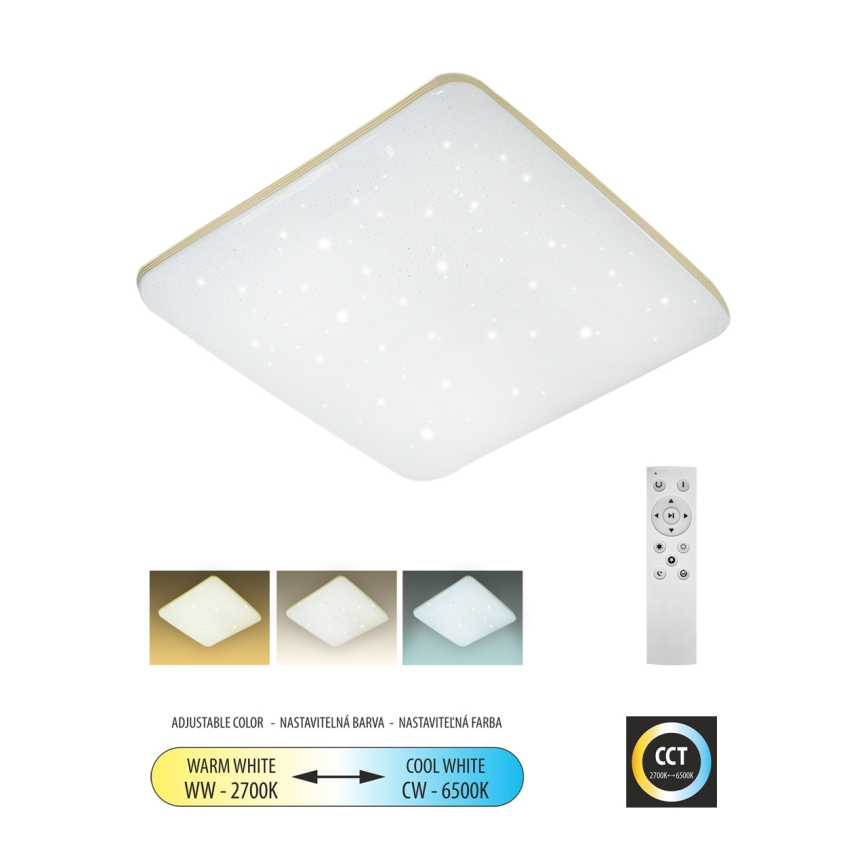 LED Димируем плафон MANA LED/36W/230V 2700-6500K 43x43 см + дистанционно управление