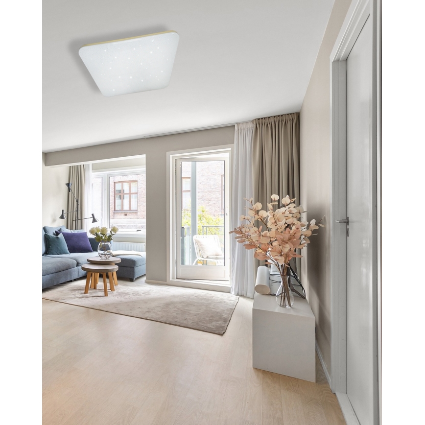 LED Димируем плафон MANA LED/60W/230V 2700-6500K 53x53 см + дистанционно управление