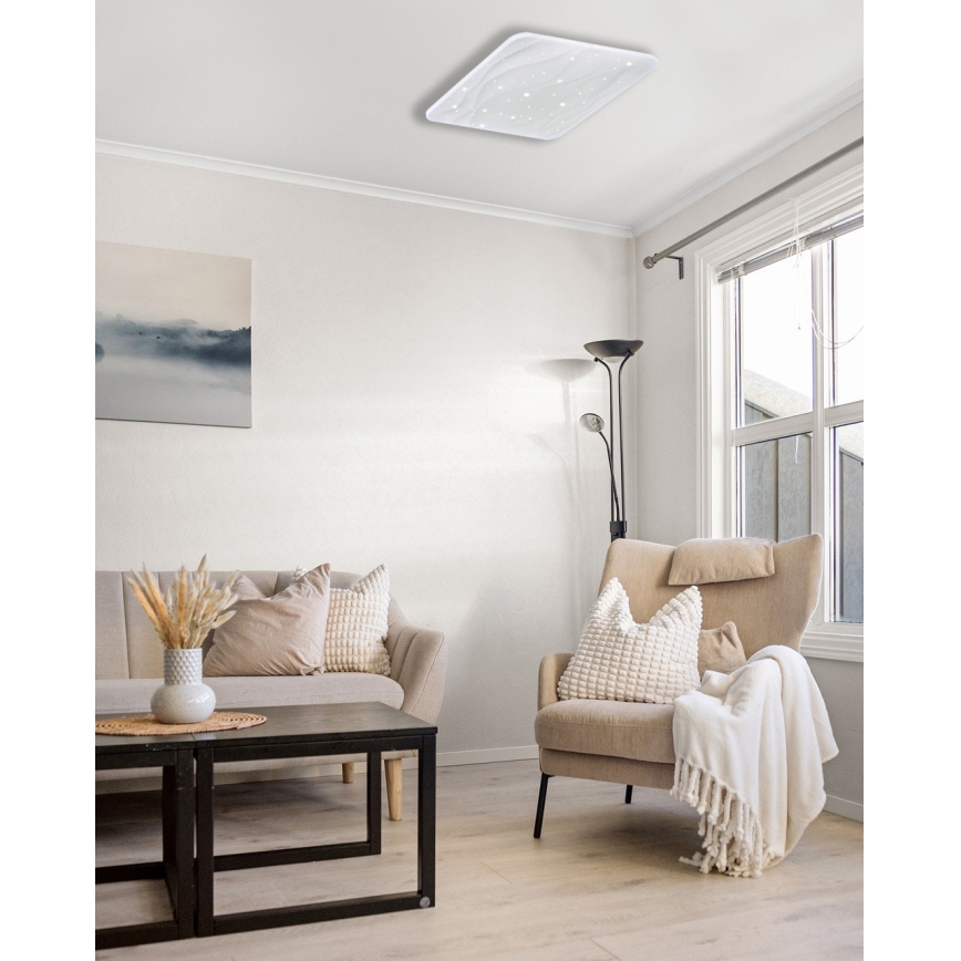 LED Димируем плафон NERIS LED/36W/230V 2700-6500K 43x43 см + дистанционно управление