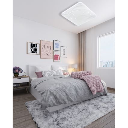 LED Димируем плафон NERIS LED/36W/230V 2700-6500K 43x43 см + дистанционно управление