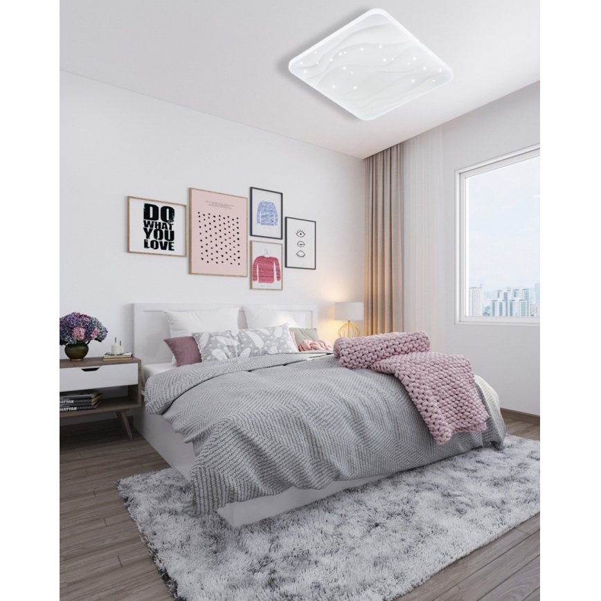 LED Димируем плафон NERIS LED/36W/230V 2700-6500K 43x43 см + дистанционно управление