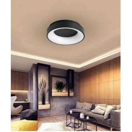 LED Димируем плафон NOVA LED/54W/230V 3000-6500K черен + дистанционно