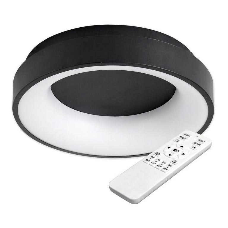 LED Димируем плафон NOVA LED/54W/230V 3000-6500K черен + дистанционно