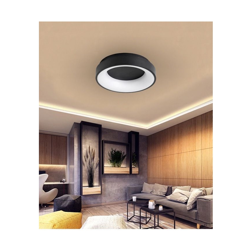 LED Димируем плафон NOVA LED/54W/230V 3000-6500K черен + дистанционно