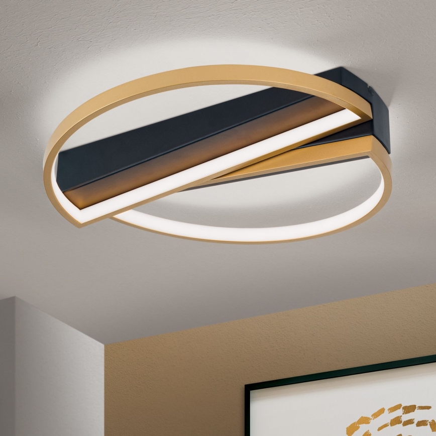 LED Димируем плафон OLGA LED/28W/230V златист/черен