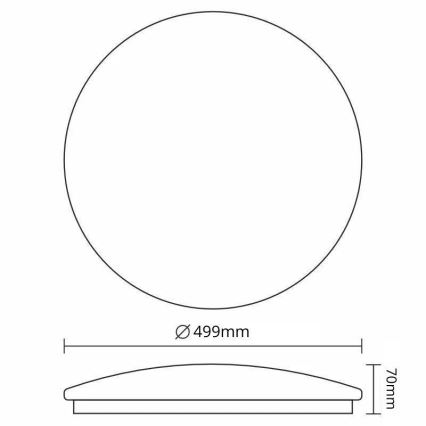 LED Димируем плафон OPAL LED/48W/230V 3000-6500K Ø 49,9 см + дистанционно управление