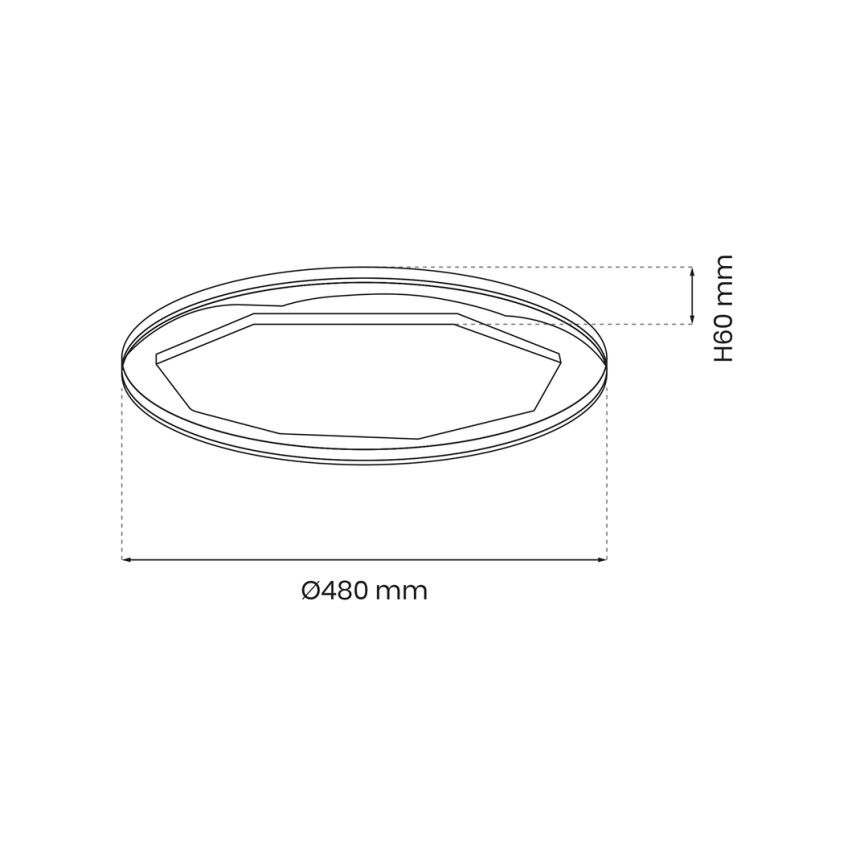 LED Димируем плафон OPTIMA LED/52W/230V 3000-6000K + дистанционно