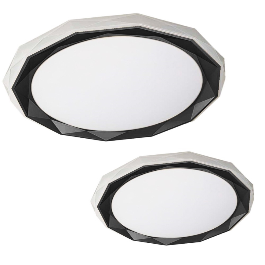 LED Димируем плафон OSCAR LED/45W/230V 3000-6000K черен + дистанционно управление