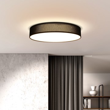 LED Димируем плафон PENLEY LED/48W/230V 3000-6500K Ø 40 см черен + дистанционно управление