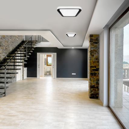 LED Димируем плафон QUADRO LED/38W/230V 3000-6000K бял/черен + дистанционно