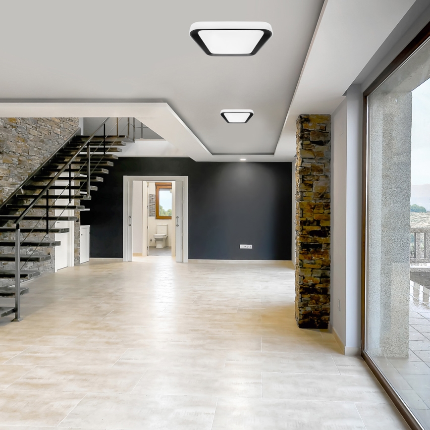 LED Димируем плафон QUADRO LED/38W/230V 3000-6000K бял/черен + дистанционно