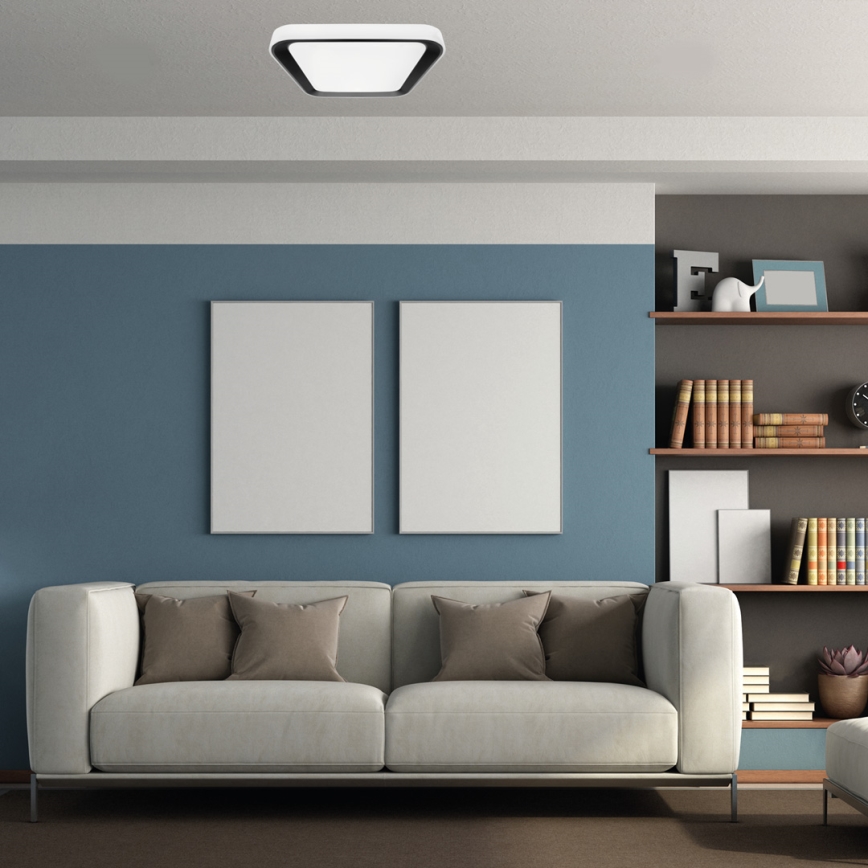 LED Димируем плафон QUADRO LED/38W/230V 3000-6000K бял/черен + дистанционно