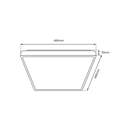 LED Димируем плафон QUADRO LED/38W/230V 3000-6000K бял + дистанционно